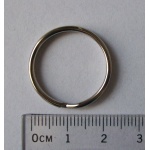 022-223-N * kółko do breloka podwójne, drut okrągły, kolor stare srebro, fi 23 mm