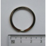022-325-N * kółko do breloka podwójne, drut płaski, kolor stare srebro, fi 25 mm